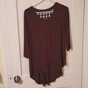 Latched Mama buffelo plaid nursing shirt